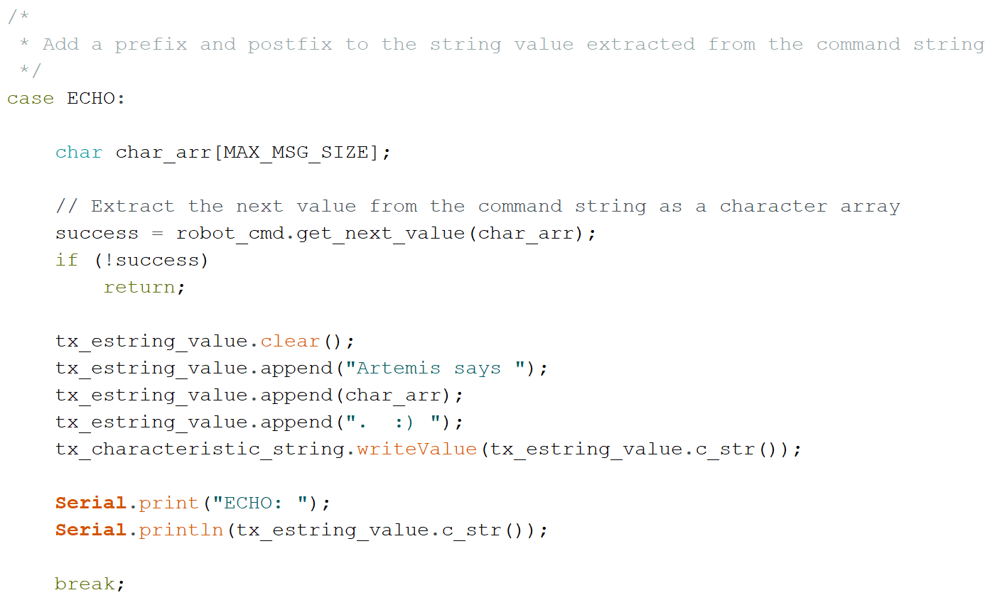 Arduino ECHO code